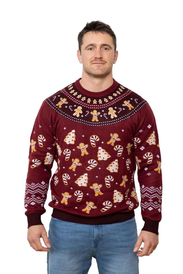 Men's Gingerbread Lane Christmas Jumper - Limited Edition