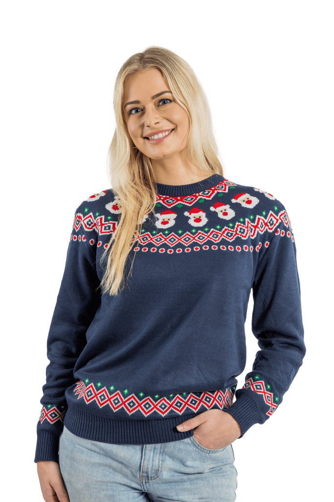 womens santa christmas jumper