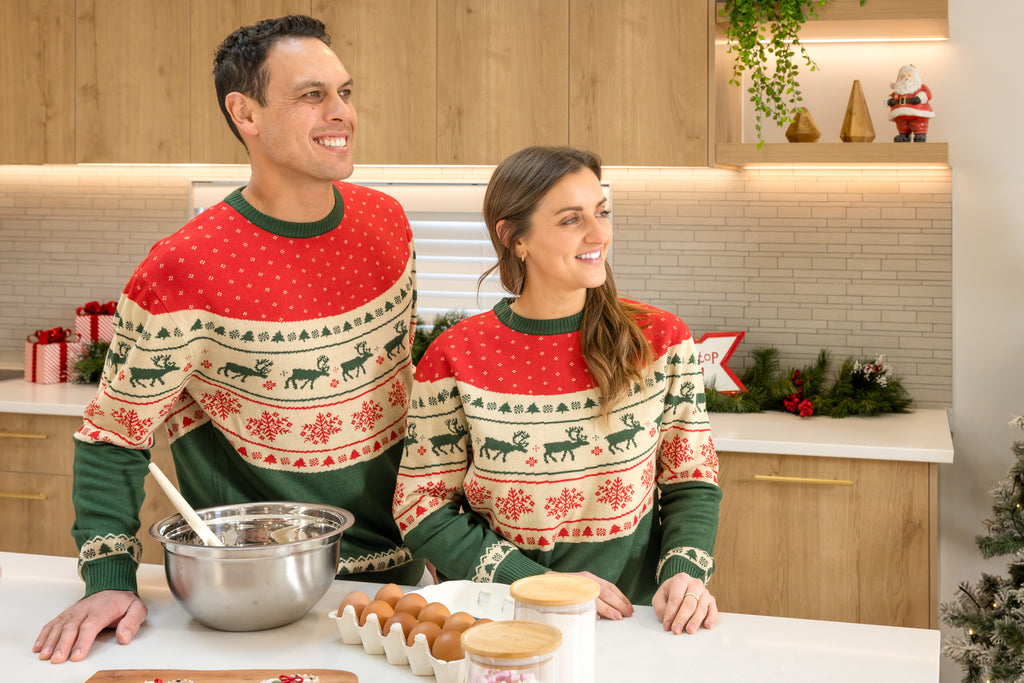 matchng christmas jumpers