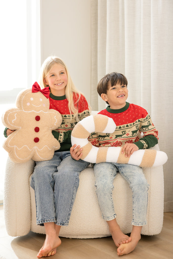 Candycane christmas cushion