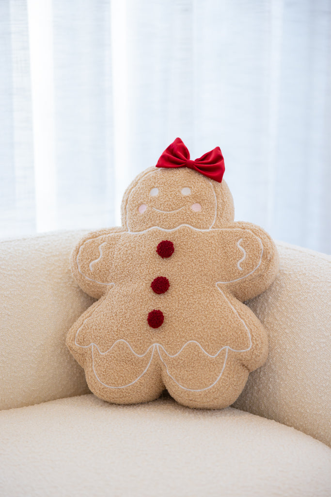 Gingerbread lady Christmas cushion