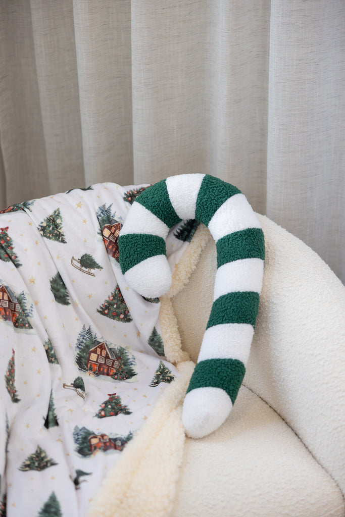 candy cane christmas cushion