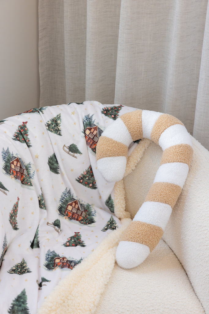 Christmas candy cane cushion