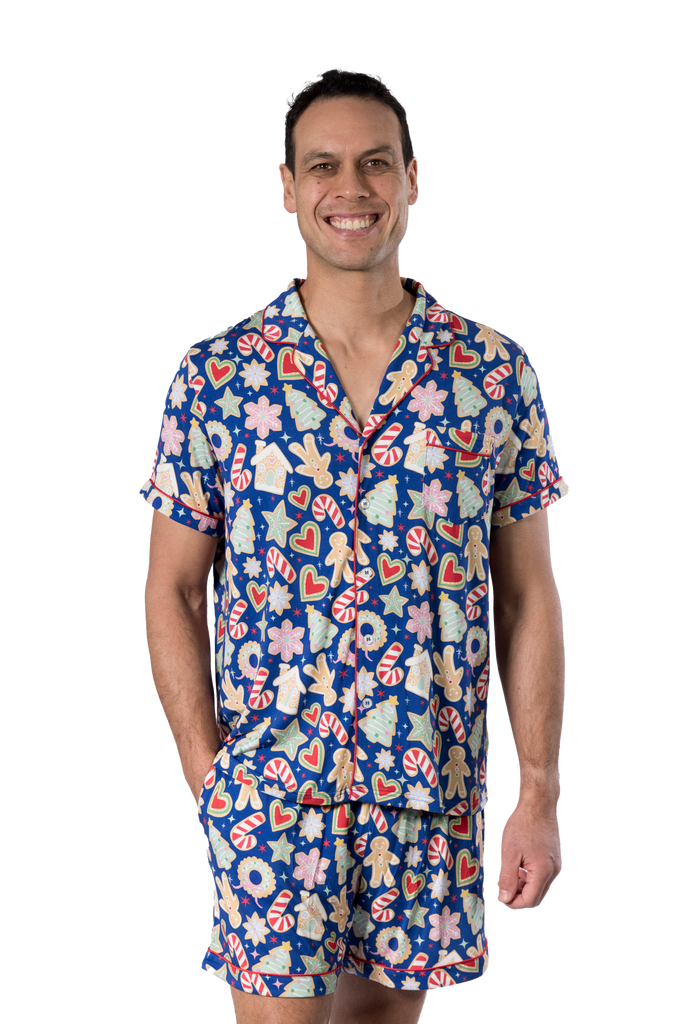 men's gingerbread christmas pjs