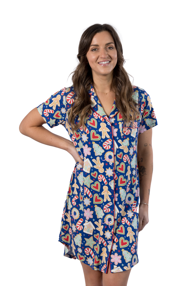 Women's Luxe Bamboo Gingerbread Christmas Nightie