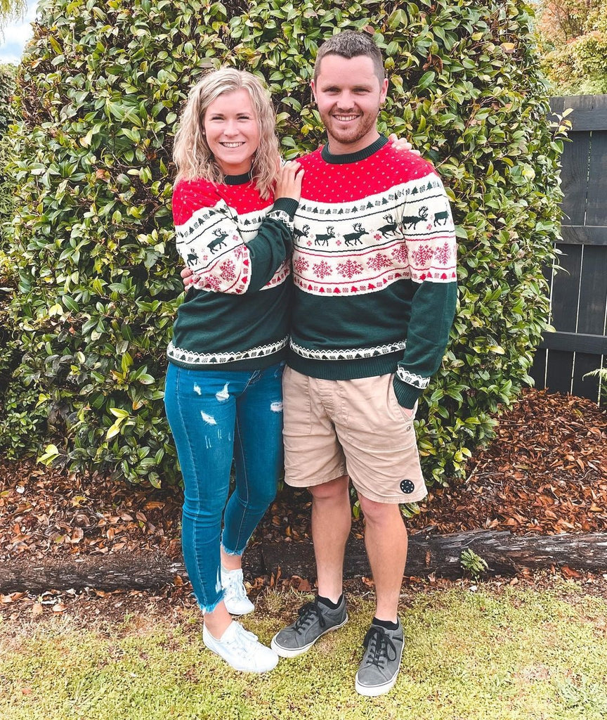 couples matching christmas jumpers